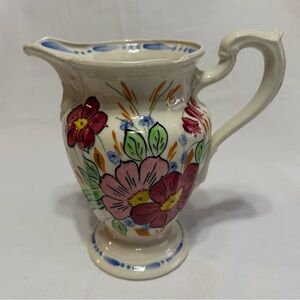 Blue Ridge Floral Ceramic Pitcher